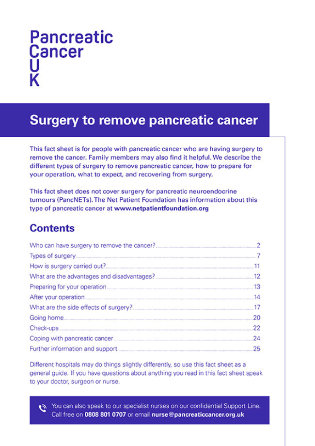 Surgery For Pancreatic Cancer - Pancreatic Cancer UK