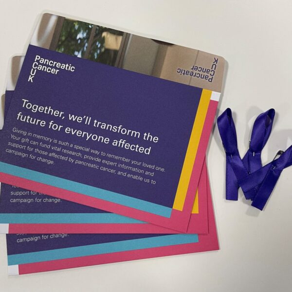 Pancreatic cancer UK branded envelopes