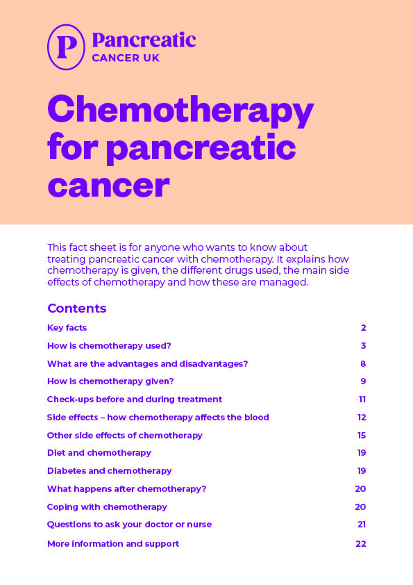 Cover page of chemotherapy fact sheet